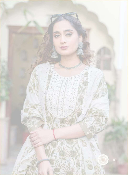 Mystic 9 Roshni Vol 1 Cotton Kurti Pant Dupatta Set - Amrah Wholesale