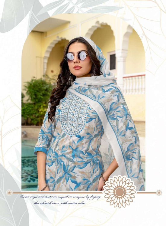 Mystic 9 Roshni Vol 1 Cotton Kurti Pant Dupatta Set - Amrah Wholesale