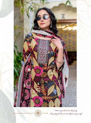Mystic 9 Roshni Vol 1 Cotton Kurti Pant Dupatta Set - Amrah Wholesale