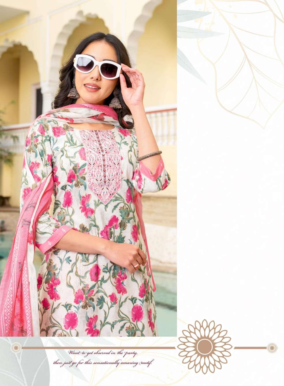 Mystic 9 Roshni Vol 1 Cotton Kurti Pant Dupatta Set - Amrah Wholesale
