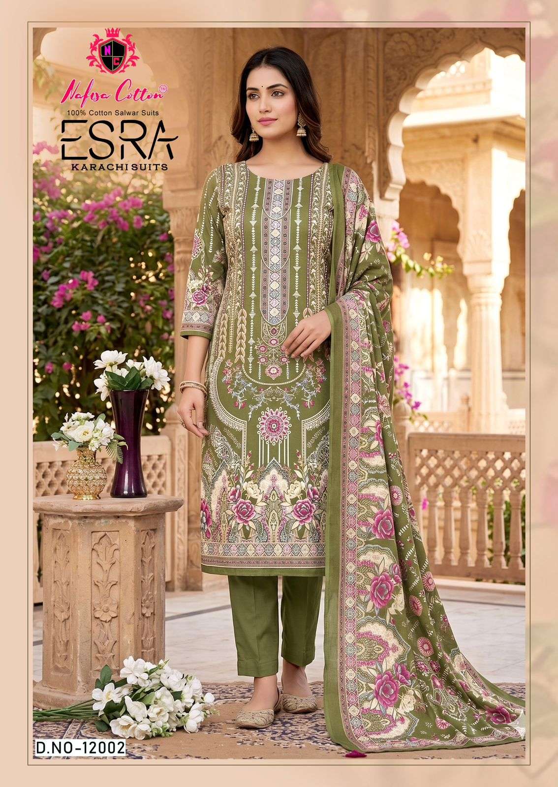 NAFISA COTTON ESRA VOL - 12 Cotton Printed Pakistani Suit - Amrah Wholesale