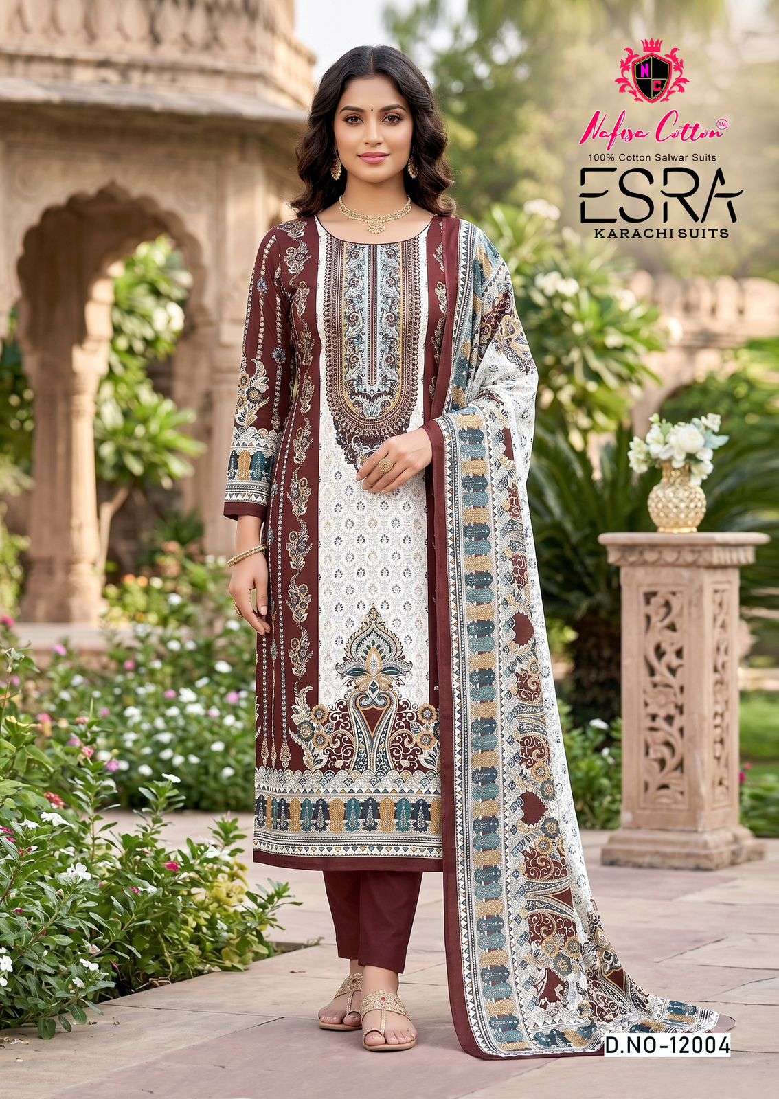 NAFISA COTTON ESRA VOL - 12 Cotton Printed Pakistani Suit - Amrah Wholesale