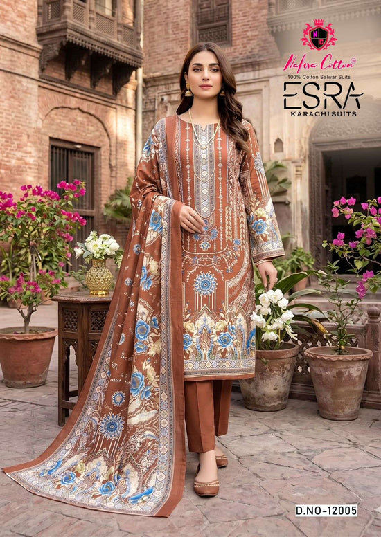 NAFISA COTTON ESRA VOL - 12 Cotton Printed Pakistani Suit - Amrah Wholesale