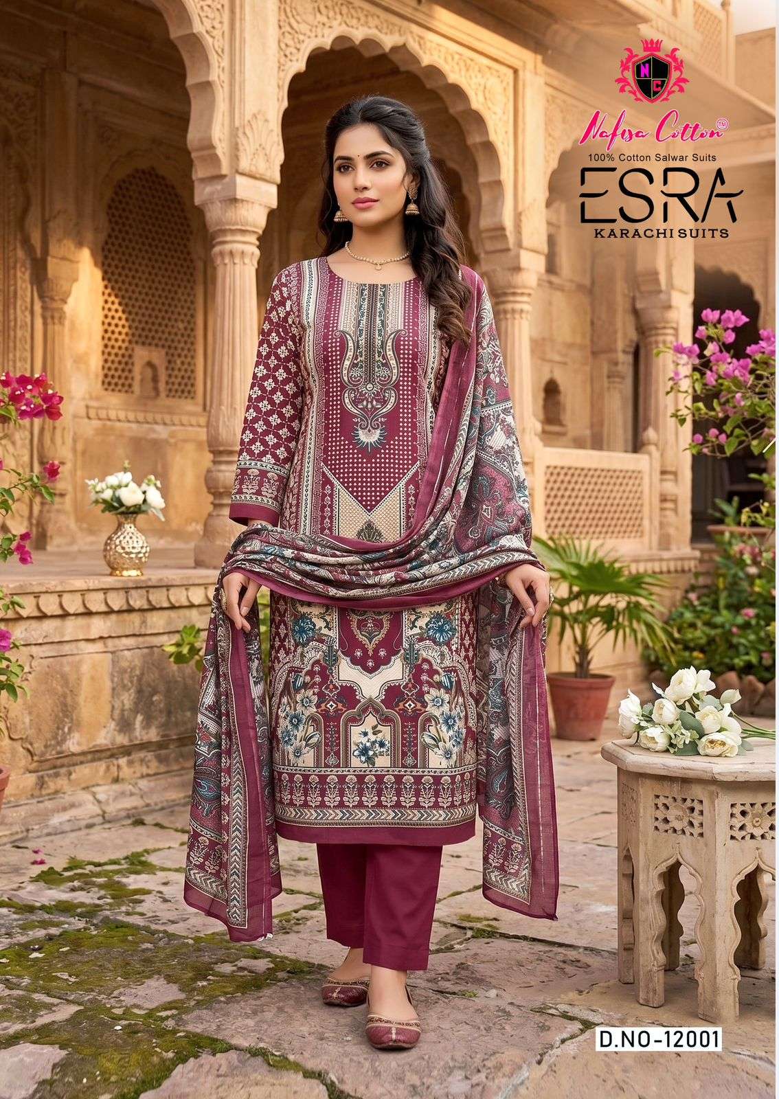 NAFISA COTTON ESRA VOL - 12 Cotton Printed Pakistani Suit - Amrah Wholesale