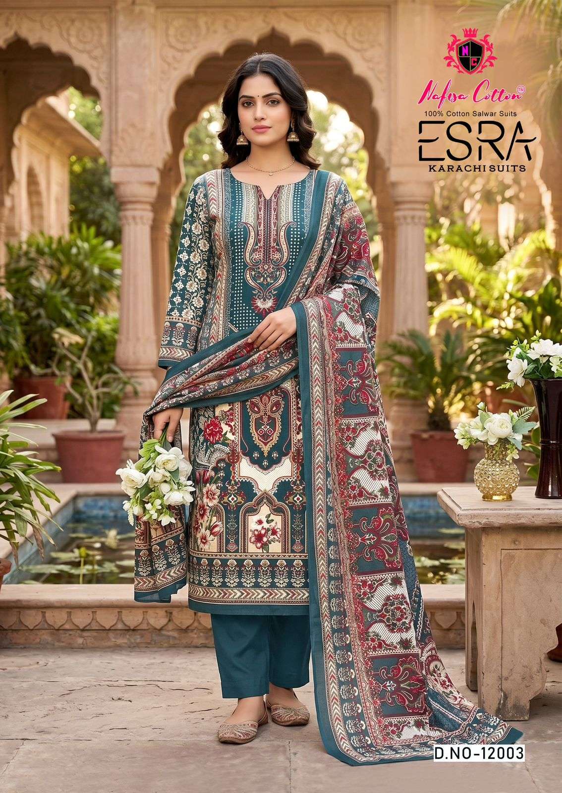 NAFISA COTTON ESRA VOL - 12 Cotton Printed Pakistani Suit - Amrah Wholesale