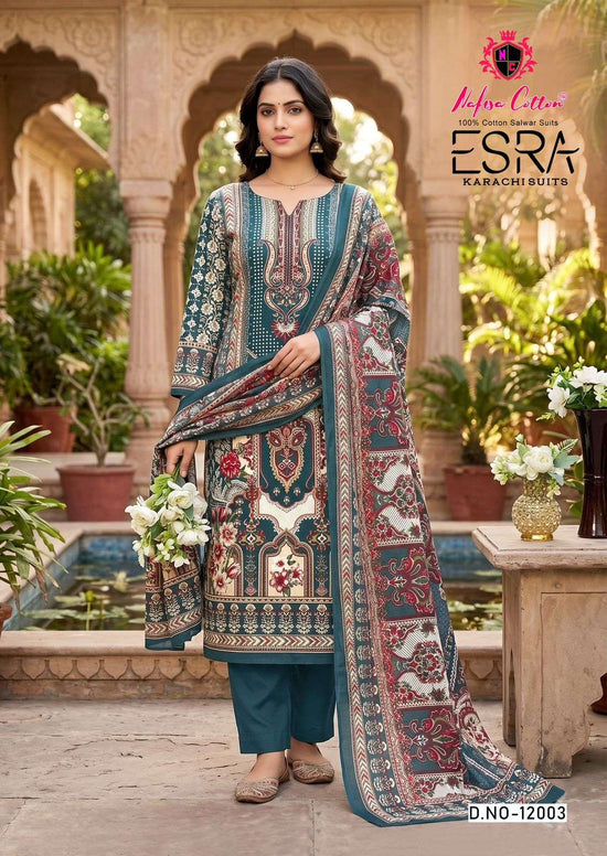 NAFISA COTTON ESRA VOL - 12 Cotton Printed Pakistani Suit - Amrah Wholesale