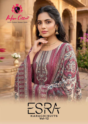 Nafisa Cotton Esra Vol 12 Soft Cotton Dress Material - Amrah Wholesale
