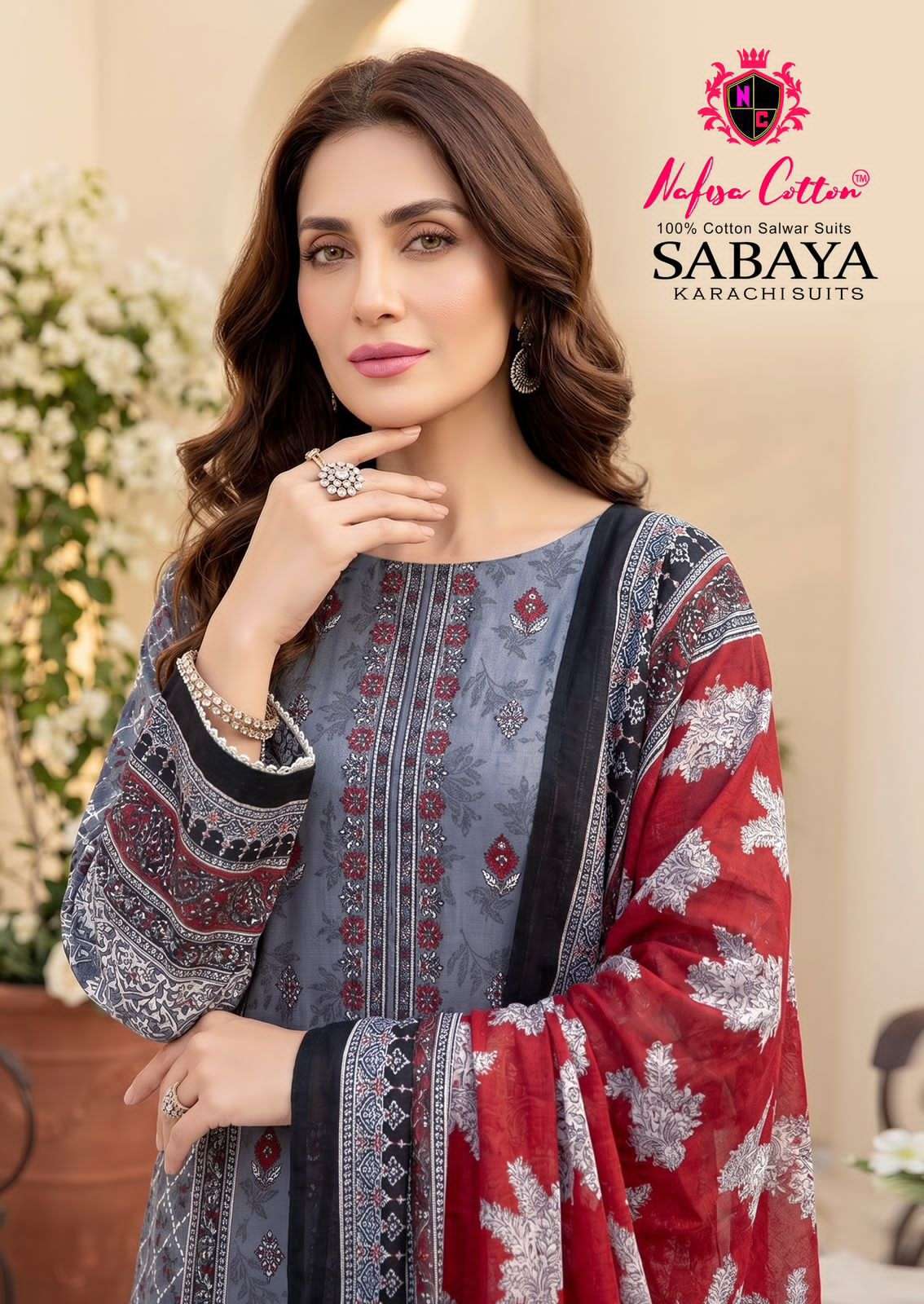 Nafisa Cotton Sabaya Pakistani Print Cotton Suit