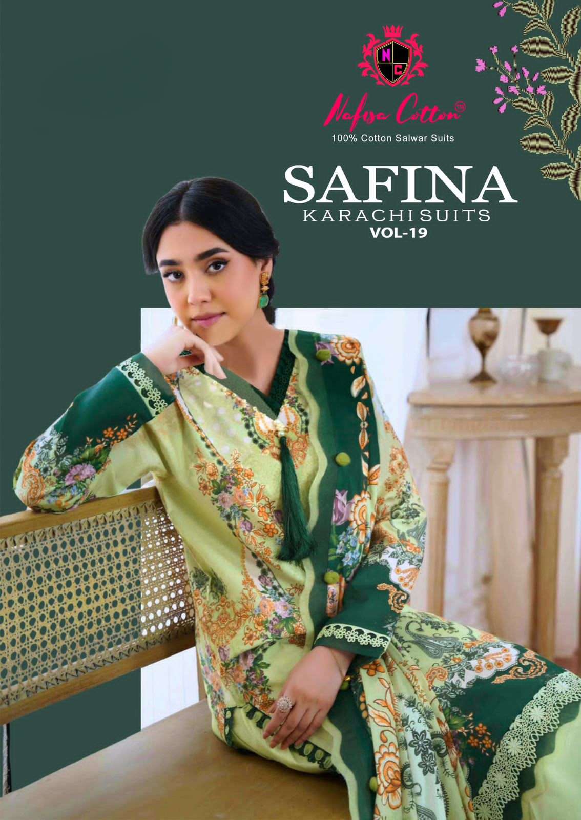 Nafisa Cotton Safina Vol 19 Soft Cotton Digital Print Dress Material