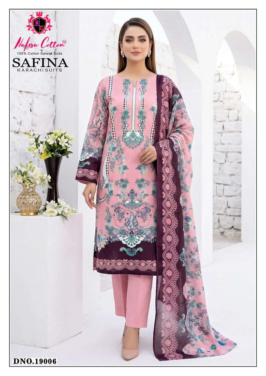 Nafisa Cotton Safina Vol 19 Soft Cotton Digital Print Dress Material