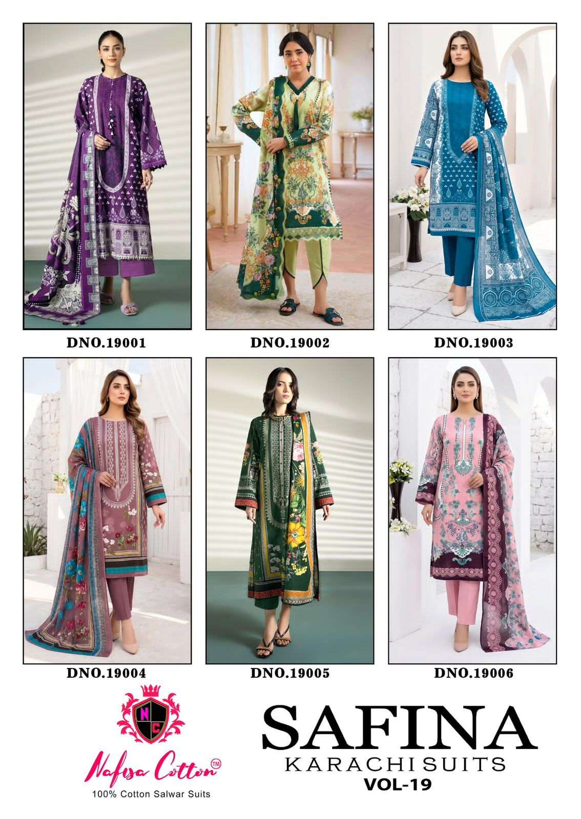 Nafisa Cotton Safina Vol 19 Soft Cotton Digital Print Dress Material