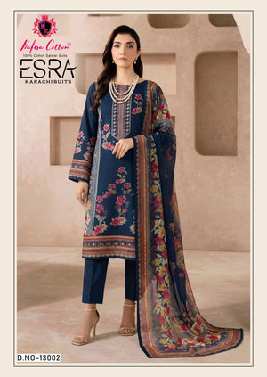 Nafisa Esra Vol 13 Indo Cotton Printed Karachi Dress Material