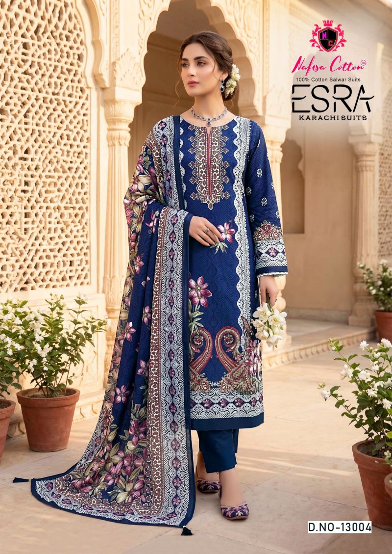 Nafisa Esra Vol 13 Indo Cotton Printed Karachi Dress Material