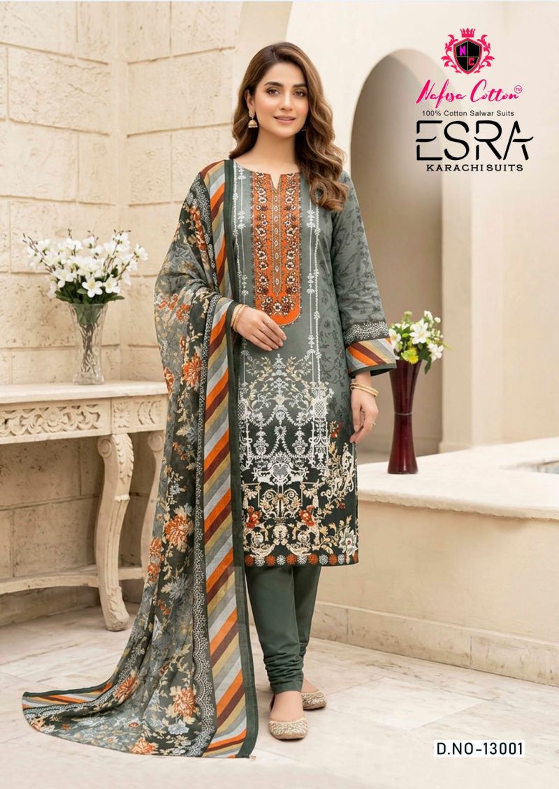 Nafisa Esra Vol 13 Indo Cotton Printed Karachi Dress Material