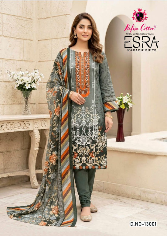 Nafisa Esra Vol 13 Indo Cotton Printed Karachi Dress Material