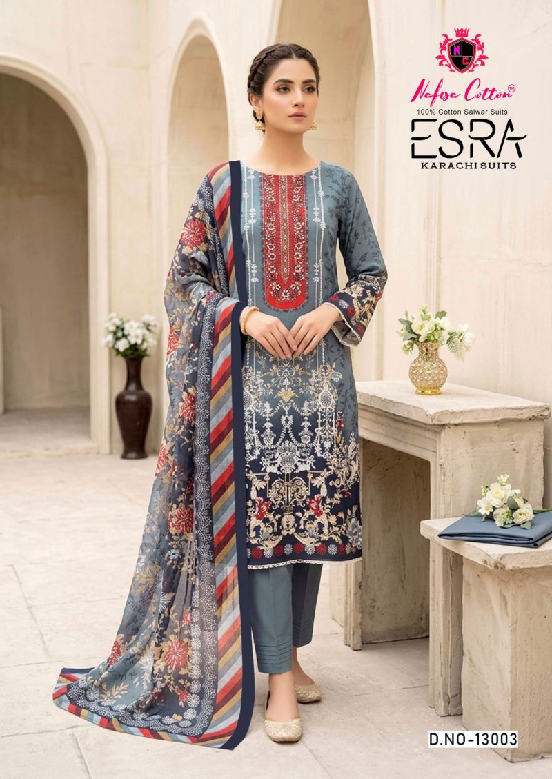 Nafisa Esra Vol 13 Indo Cotton Printed Karachi Dress Material