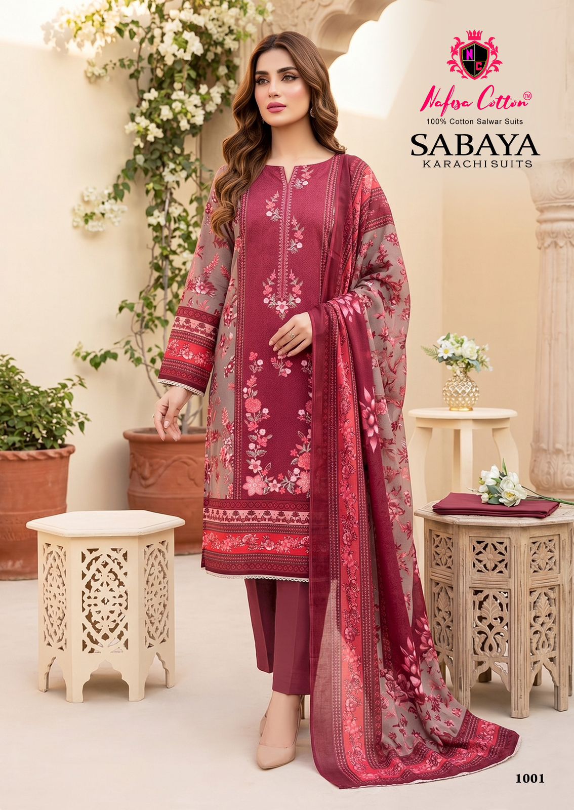 Nafisa Sabaya Vol 1 Readymade Cotton Kurti Pant Dupatta Set - Amrah Wholesale