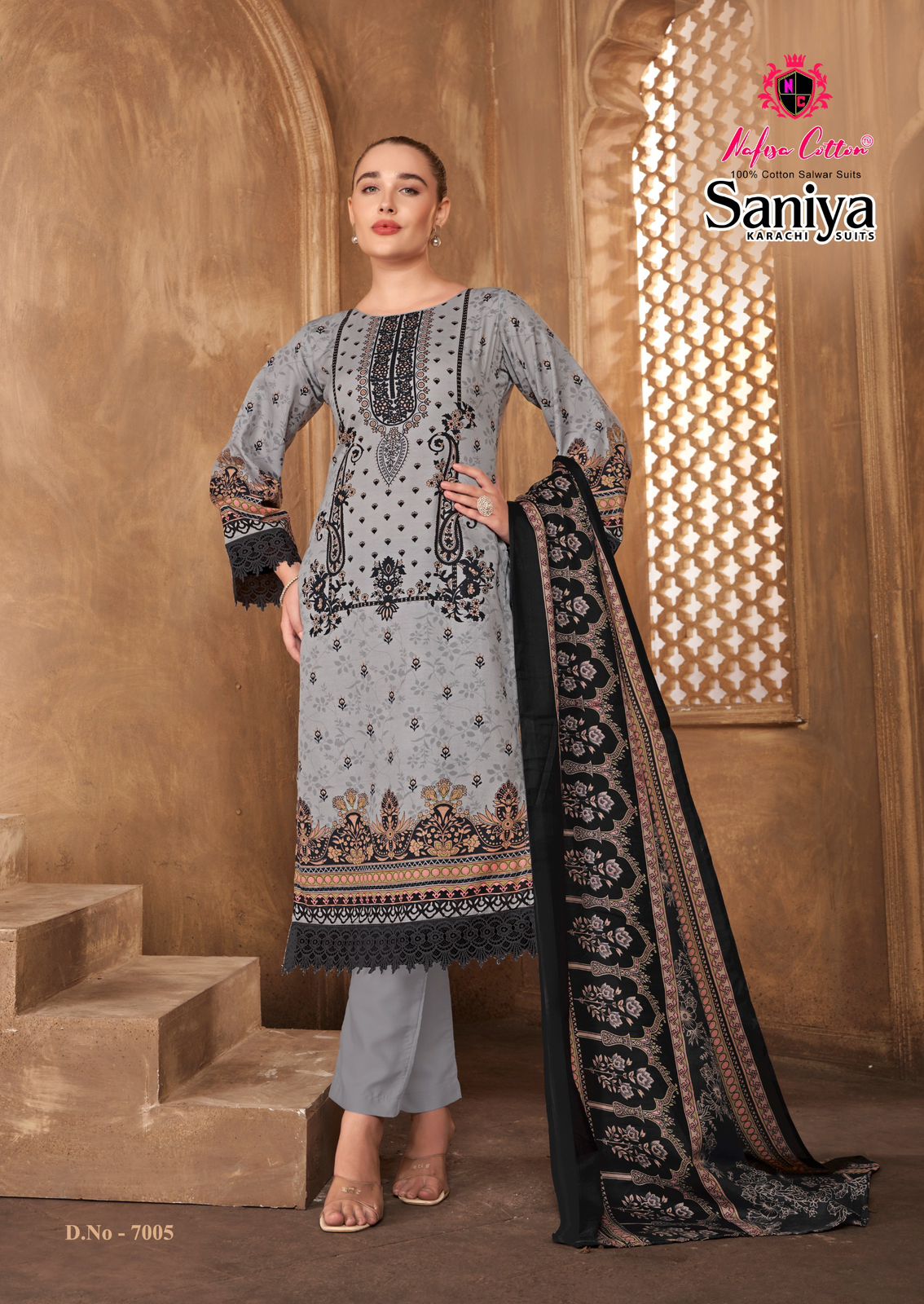 Nafisa Saniya Vol 7 Cotton Digital Printed Pakistani Suit