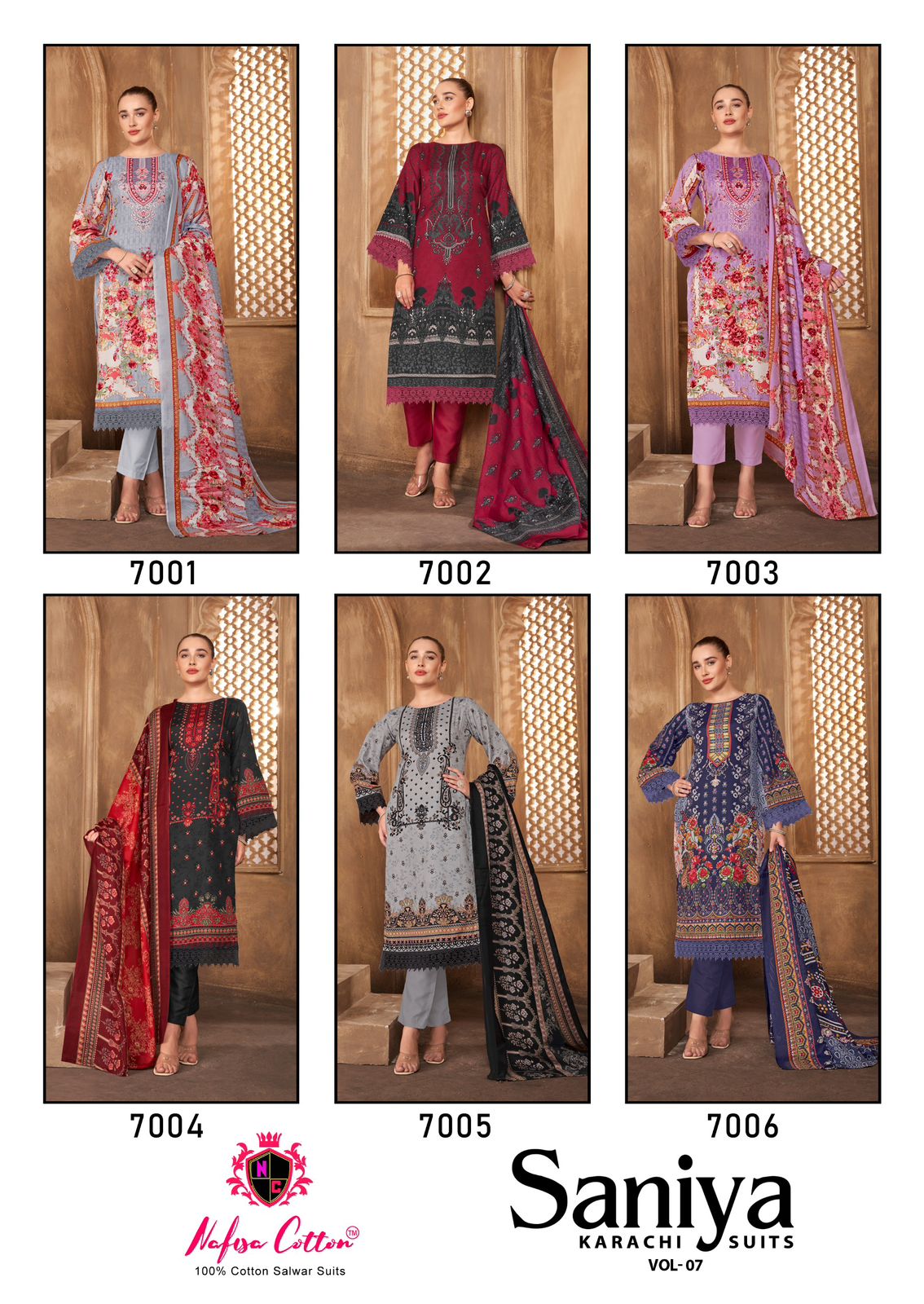 Nafisa Saniya Vol 7 Cotton Digital Printed Pakistani Suit