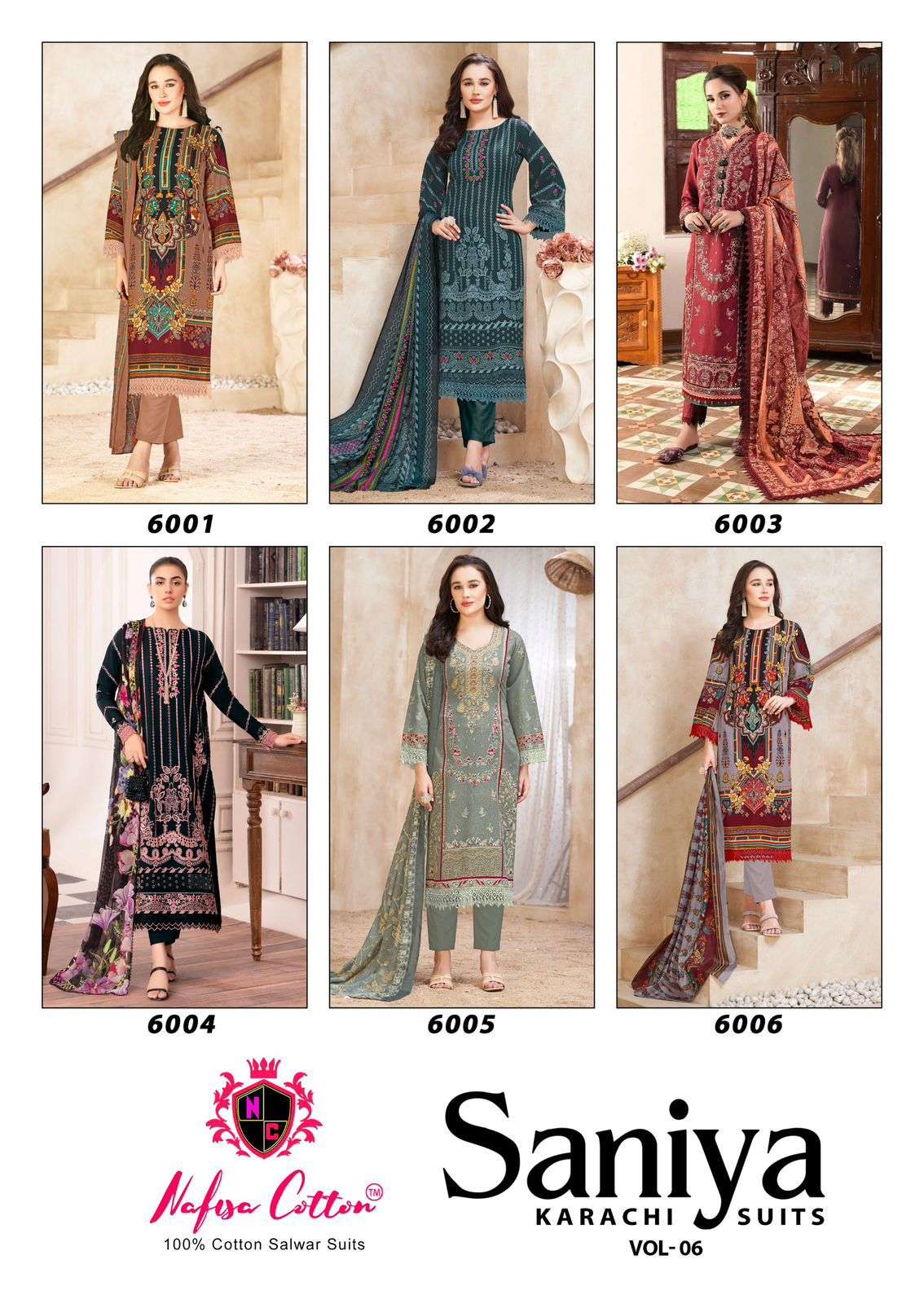 Nafisa Cotton Saniya Karachi Suit Vol-06