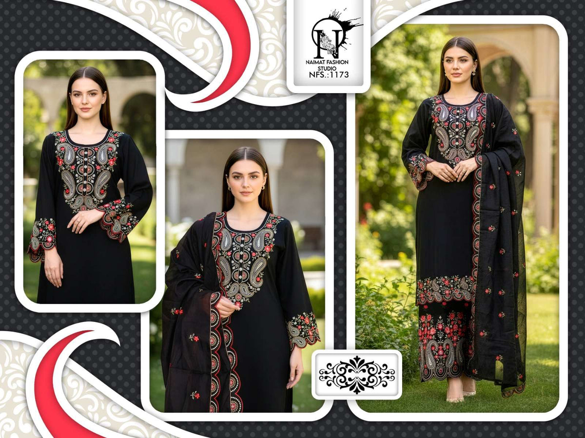 NAIMAT FASHION NFS - 1173 Vichitra Pakistani Suit Set - Amrah Wholesale