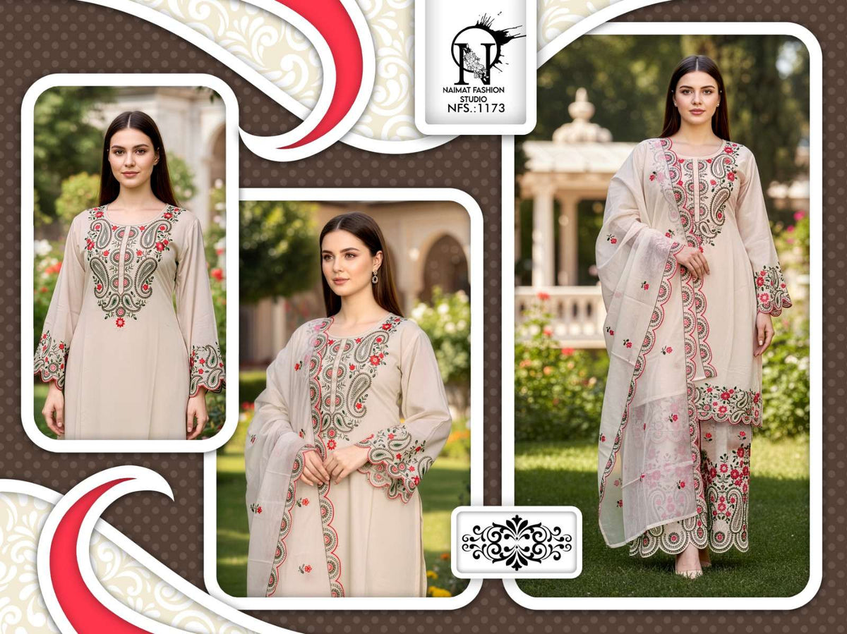 NAIMAT FASHION NFS - 1173 Vichitra Pakistani Suit Set - Amrah Wholesale