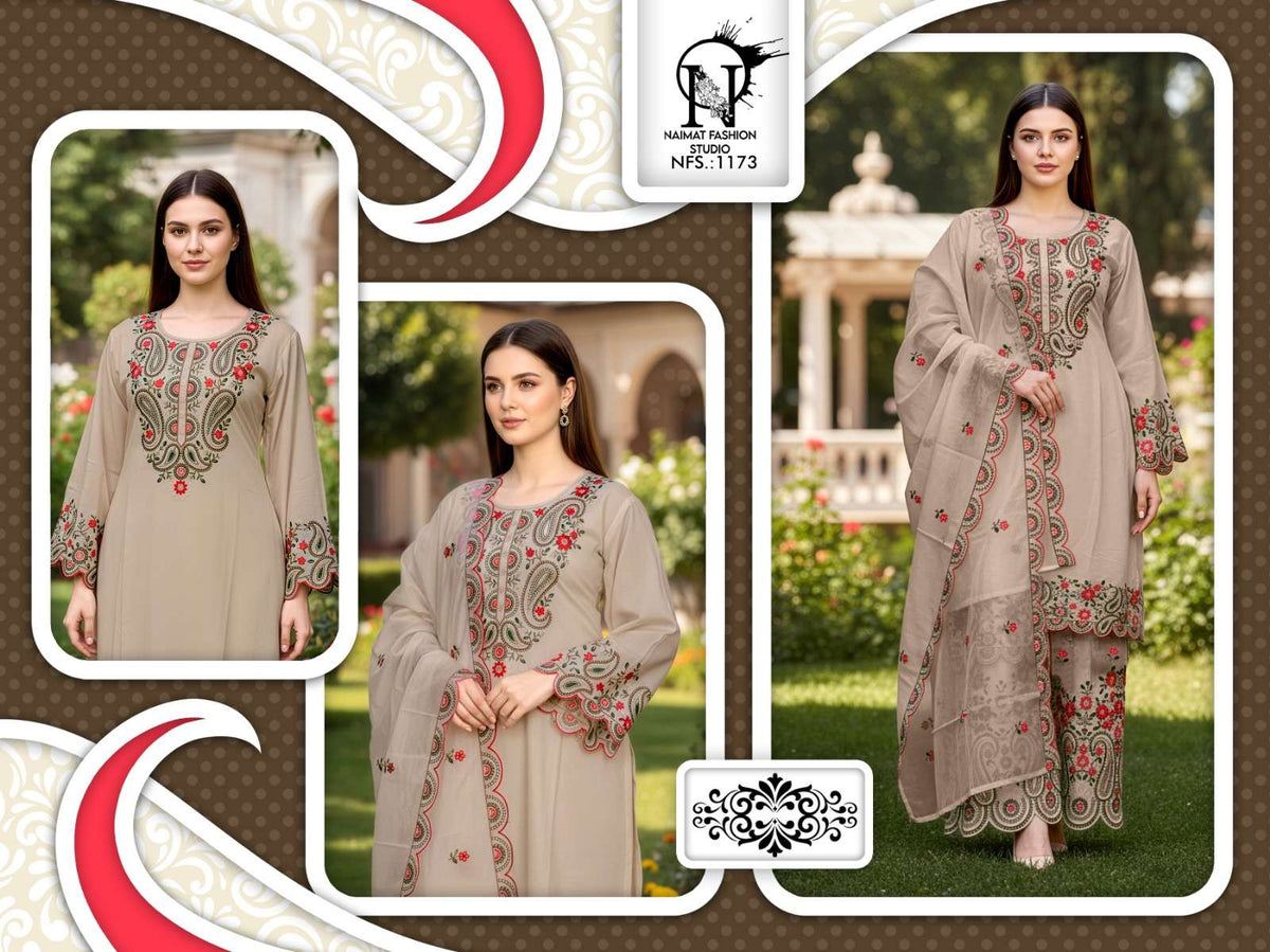 NAIMAT FASHION NFS - 1173 Vichitra Pakistani Suit Set - Amrah Wholesale