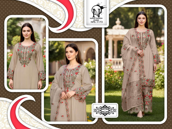 NAIMAT FASHION NFS - 1173 Vichitra Pakistani Suit Set - Amrah Wholesale