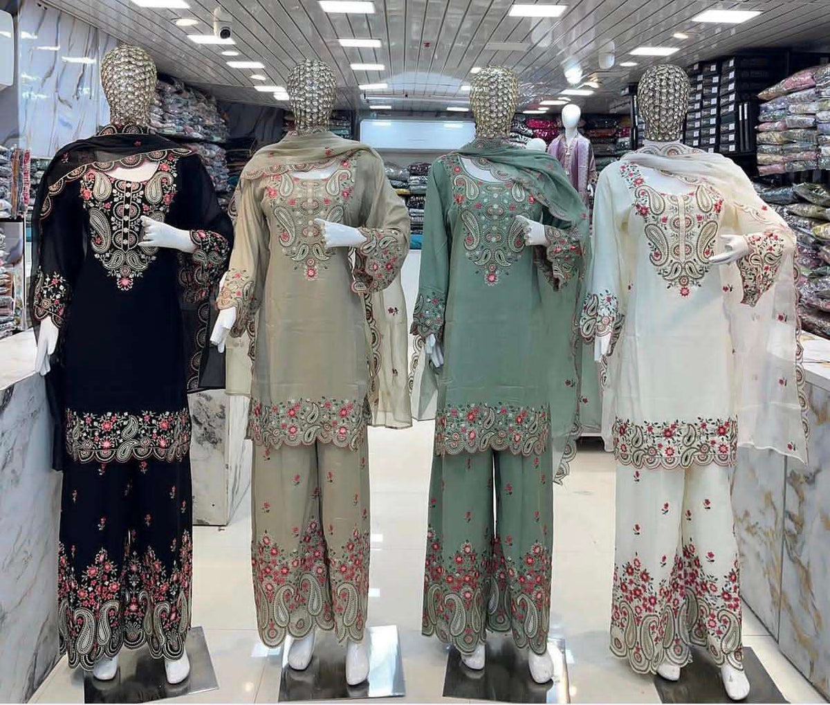 NAIMAT FASHION NFS - 1173 Vichitra Pakistani Suit Set - Amrah Wholesale