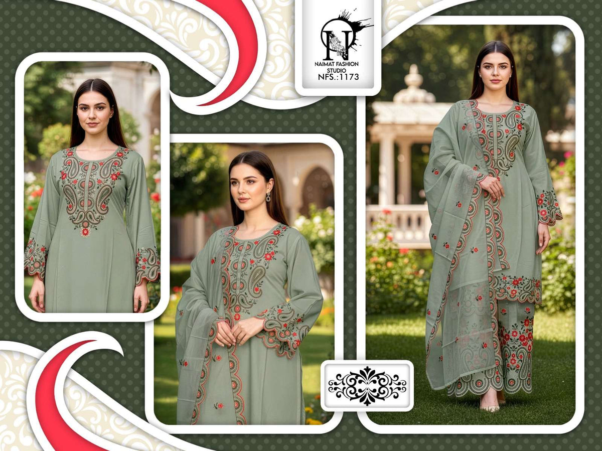 NAIMAT FASHION NFS - 1173 Vichitra Pakistani Suit Set - Amrah Wholesale