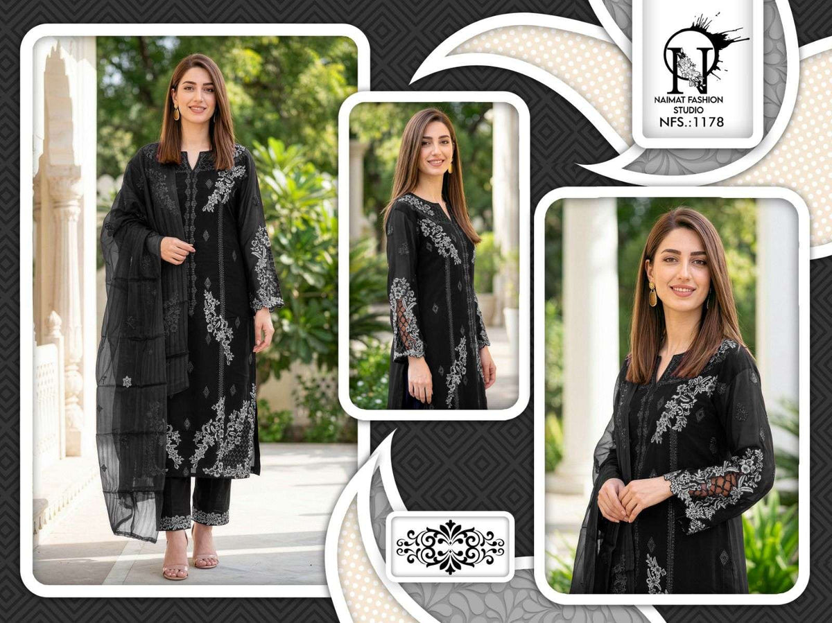 Naimat Fashion NFS-1178 Faux Blooming Embroidered Work Salwar Suit