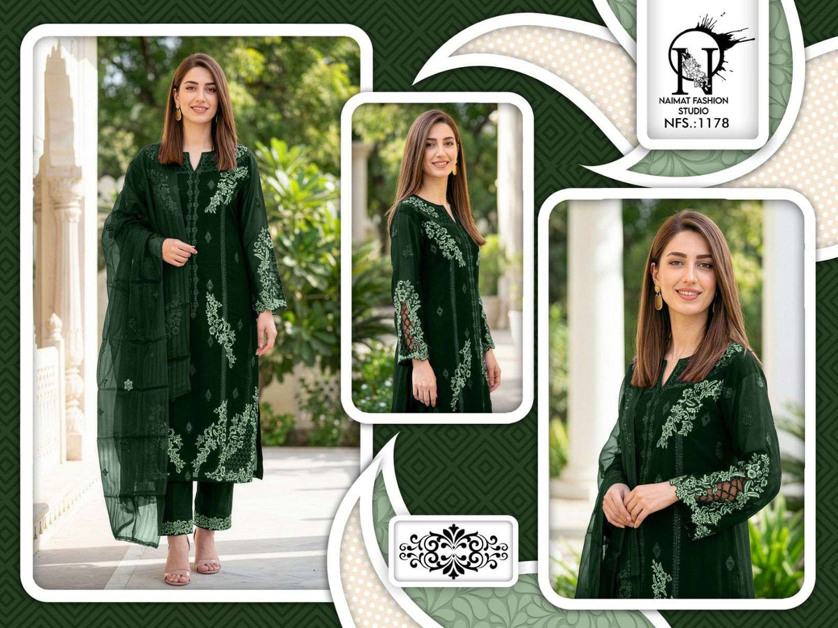 Naimat Fashion NFS-1178 Faux Blooming Embroidered Work Salwar Suit