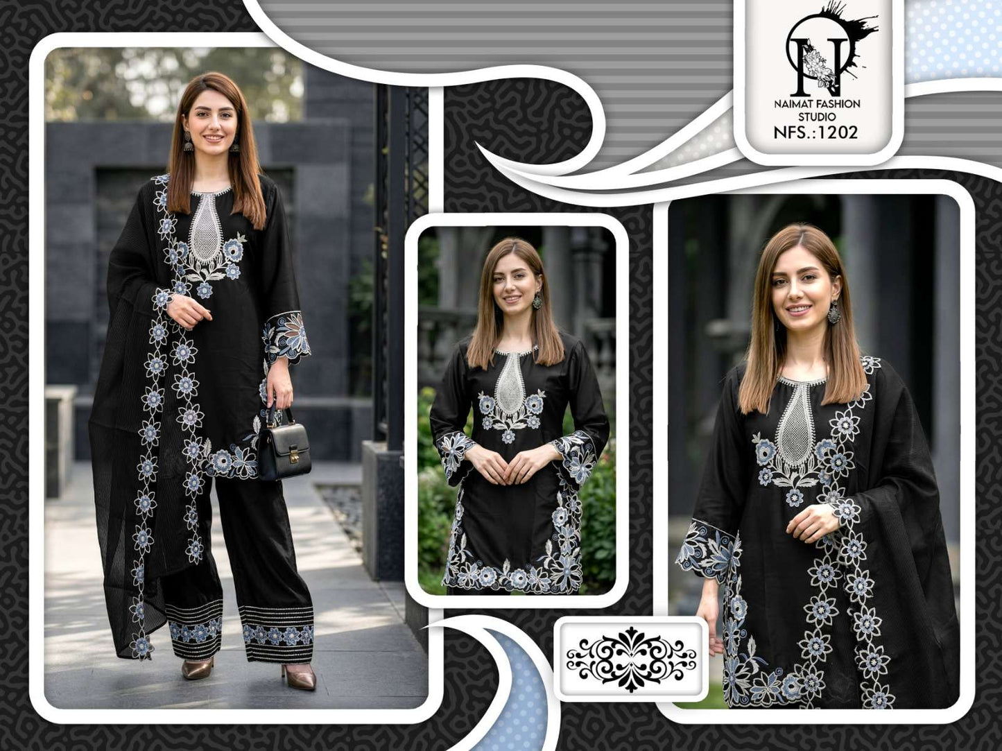 Naimat Fashion NFS - 1202 Pakistani Suit Set - Amrah Wholesale