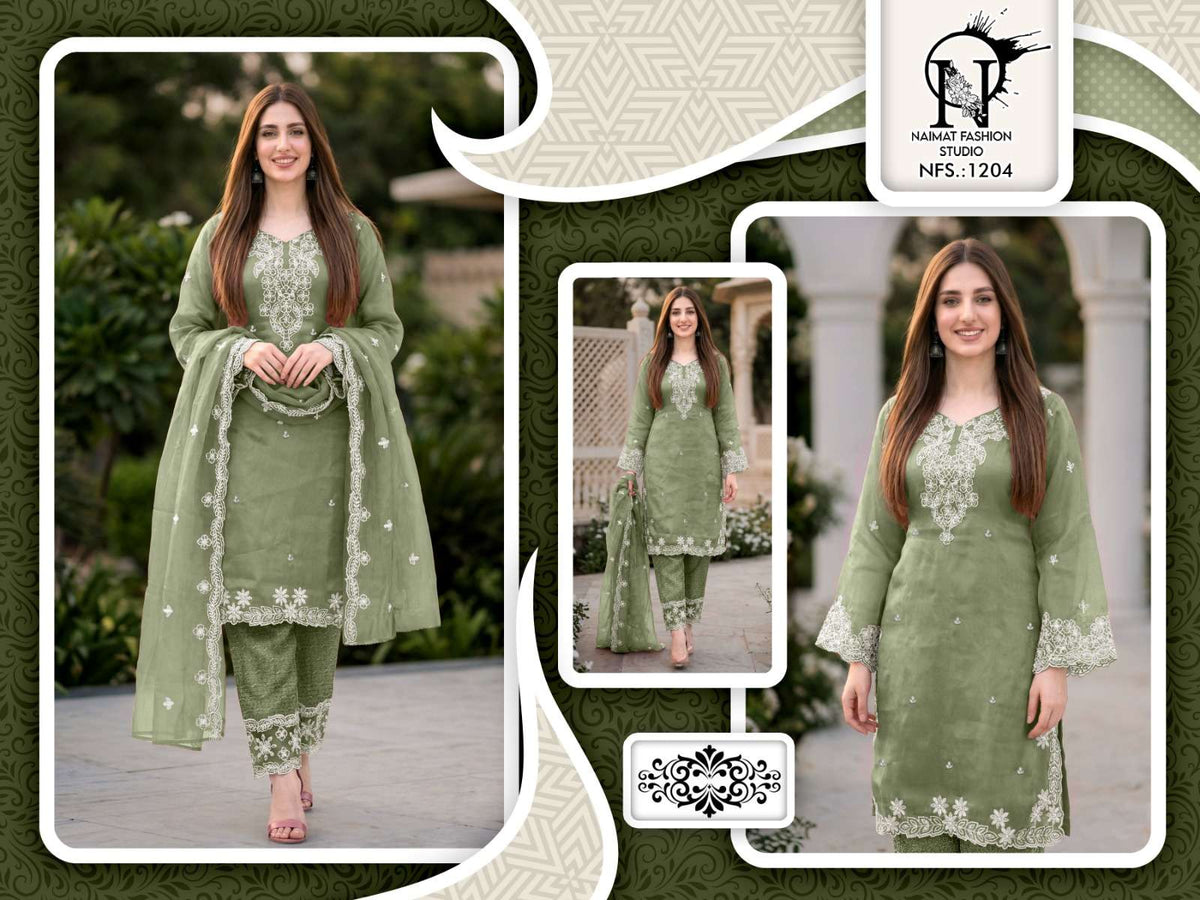 Naimat Fashion NFS - 1204 Pakistani Suit Set - Amrah Wholesale