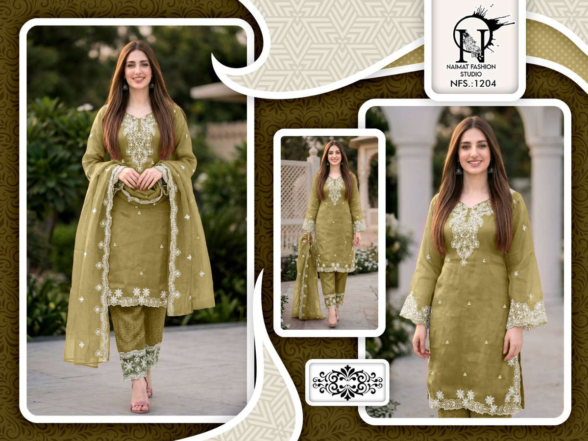 Naimat Fashion NFS - 1204 Pakistani Suit Set - Amrah Wholesale