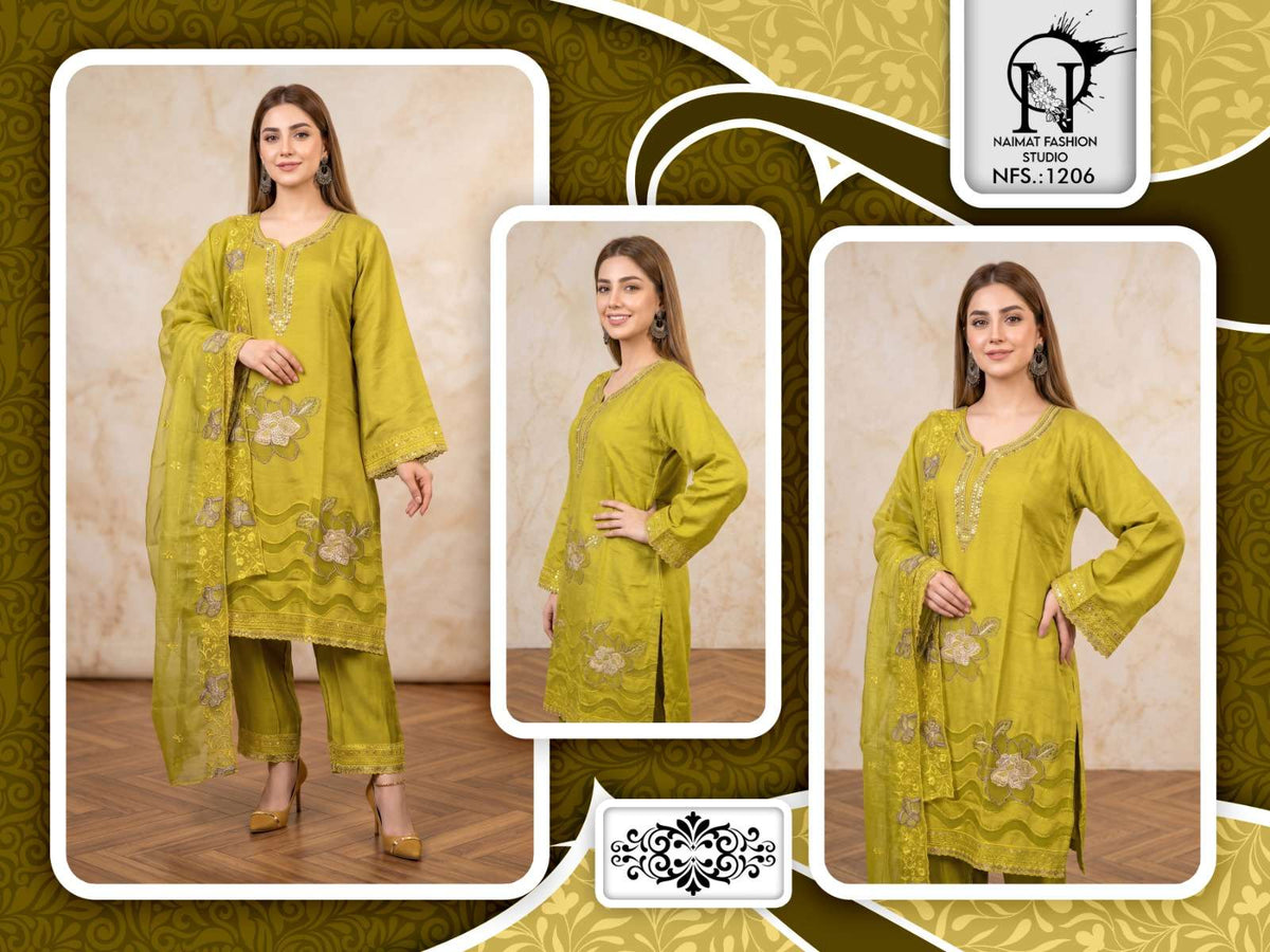 Naimat Fashion NFS - 1206 Pakistani Suit Set - Amrah Wholesale