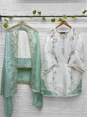 Naimat Fashion NFS-1211 Roman Cotton Embroidery Stitched Pakistani Suit