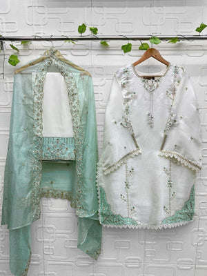 Naimat Fashion NFS-1211 Roman Cotton Embroidery Stitched Pakistani Suit - Amrah Wholesale