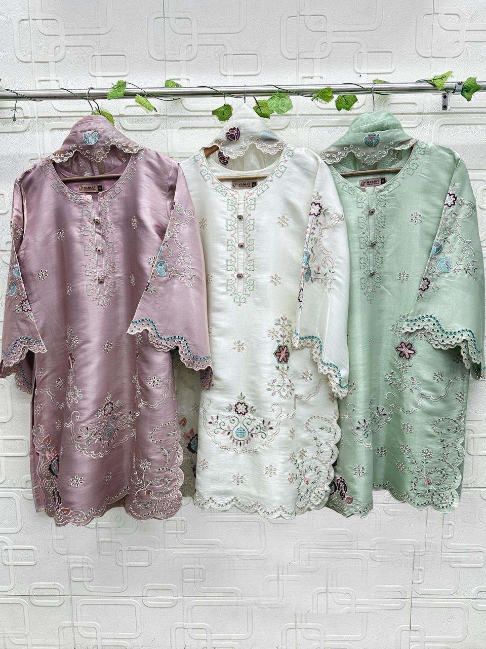 NAIMAT FASHION NFS-1212 Rayon Embroidered Pakistani Suit Set - Amrah Wholesale