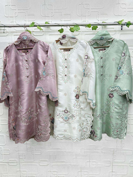 NAIMAT FASHION NFS-1212 Rayon Embroidered Pakistani Suit Set - Amrah Wholesale