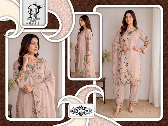 Naimat Fashion NFS - 1213 Cotton Embroidery Pakistani Suit Set