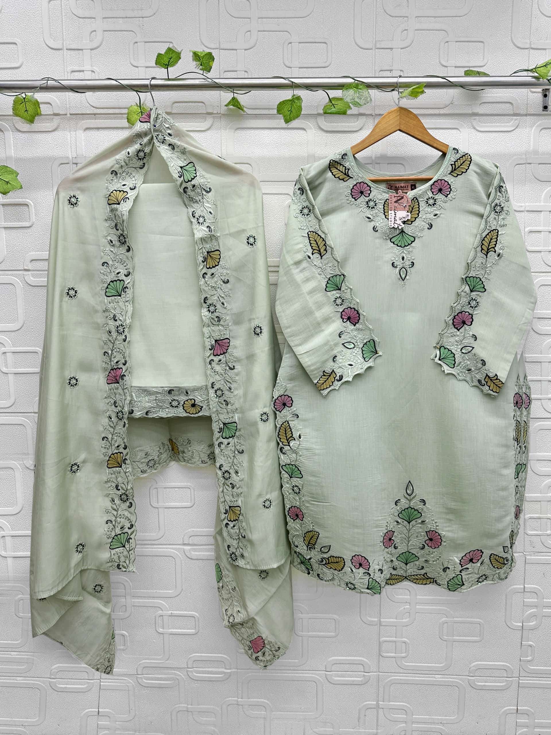 Naimat Fashion NFS - 1213 Cotton Embroidery Pakistani Suit Set