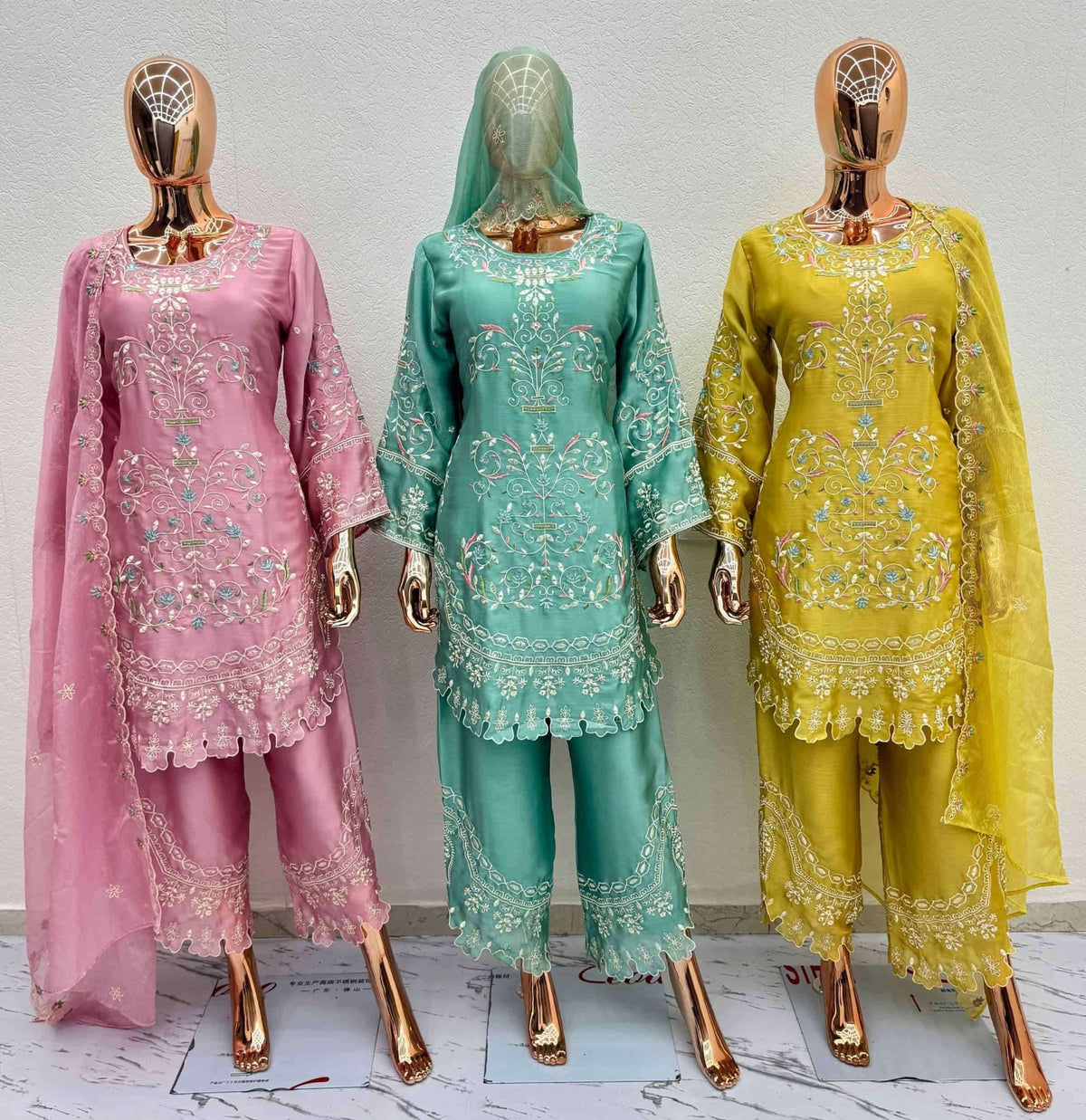 Naimat Fashion NFS - 1215 Chiffon Embroidery Pakistani Suit Set - Amrah Wholesale