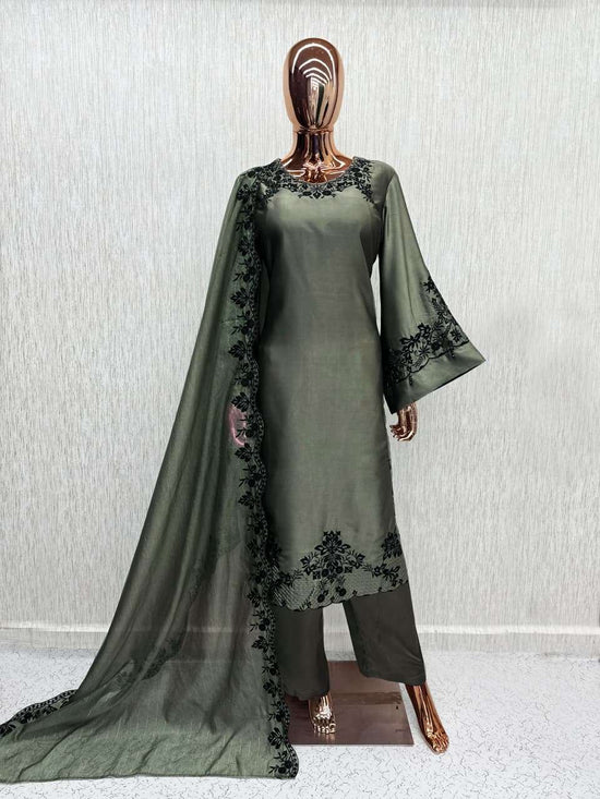 Naimat Fashion NFS-1220 Satin Embroidered Work Salwar Suit