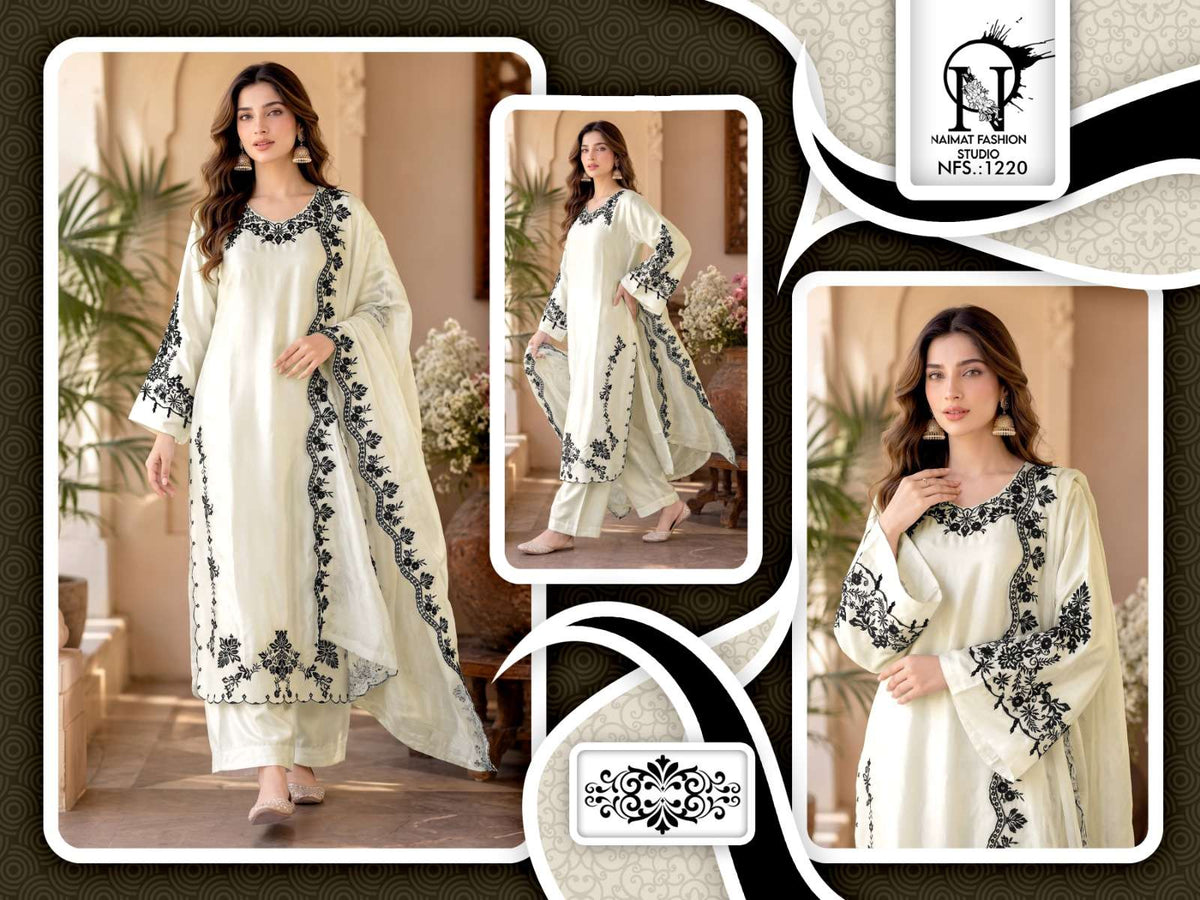 Naimat Fashion NFS-1220 Satin Embroidered Work Salwar Suit
