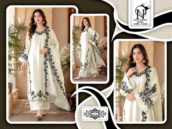 Naimat Fashion NFS-1220 Satin Embroidered Work Salwar Suit