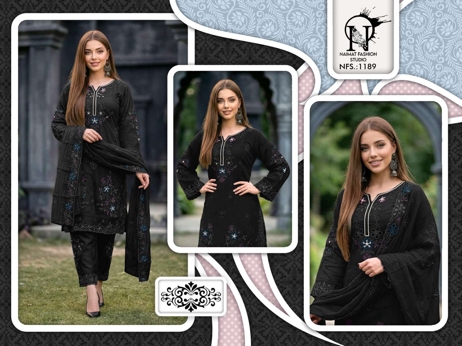 Naimat Fashion NFS - 1189 Pakistani Suit Set - Amrah Wholesale