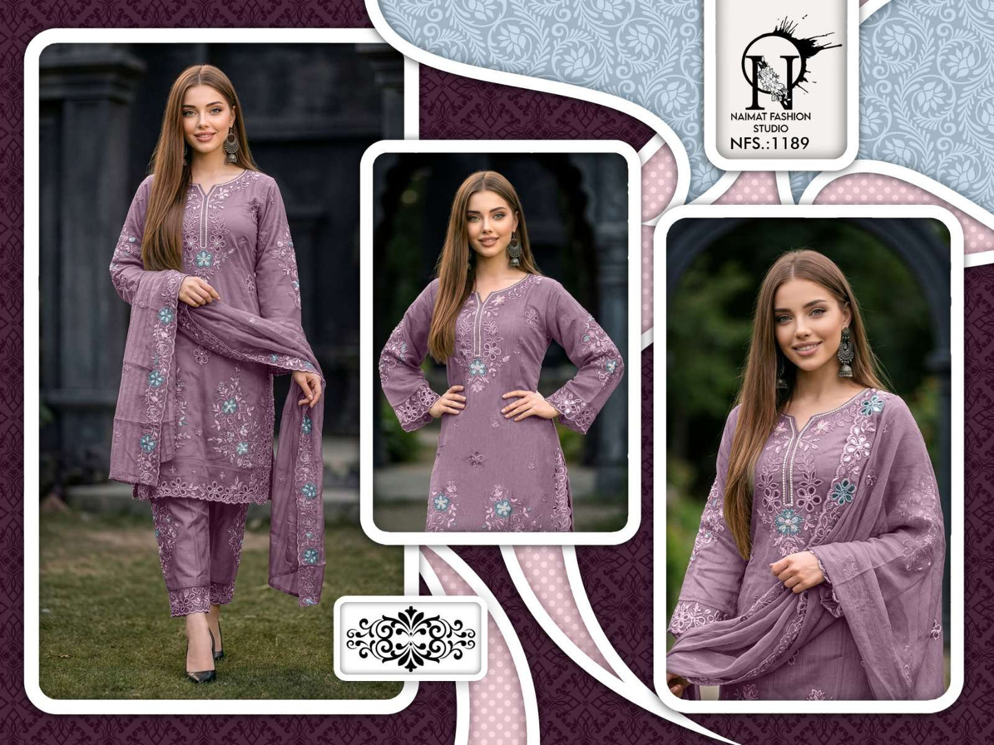 Naimat Fashion NFS - 1189 Pakistani Suit Set - Amrah Wholesale