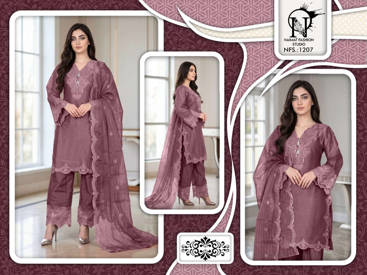 Naimat Fashion NFS-1207 Cotton Embroidered Pakistani Suit Set
