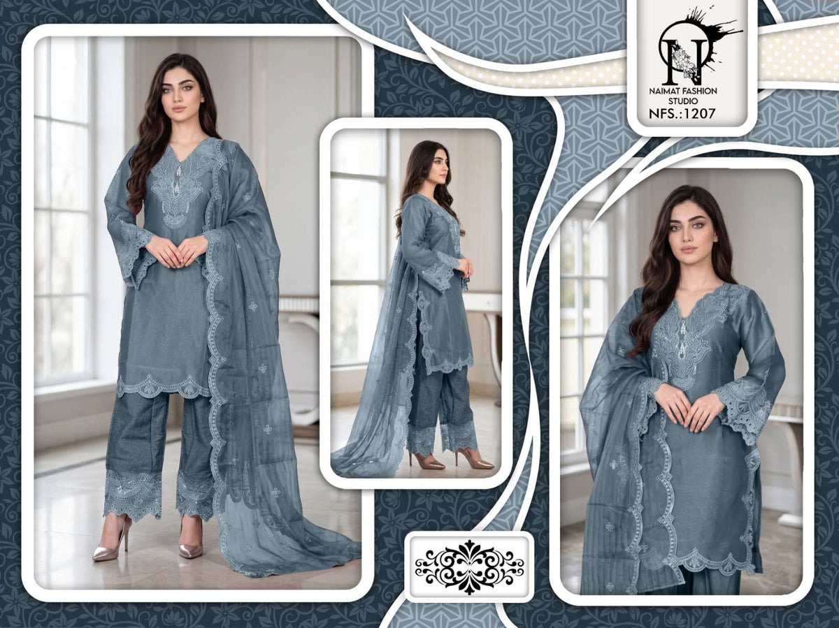 Naimat Fashion NFS-1207 Cotton Embroidered Pakistani Suit Set